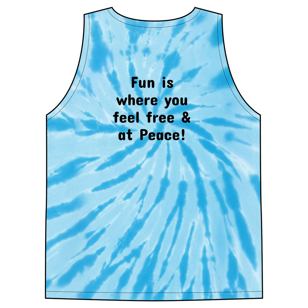 Peace & Love Tie-Dye Tank Top