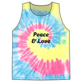 Peace & Love Tie-Dye Tank Top