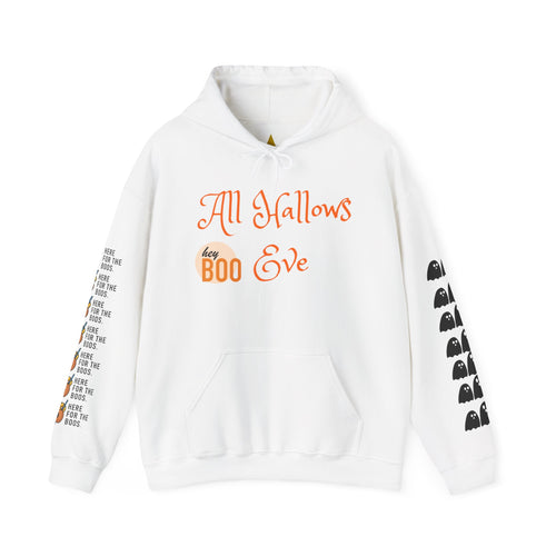 Halloween Hoodie – “All Hallows’ (hey Boo Eve)” Trick or Treat Pullover