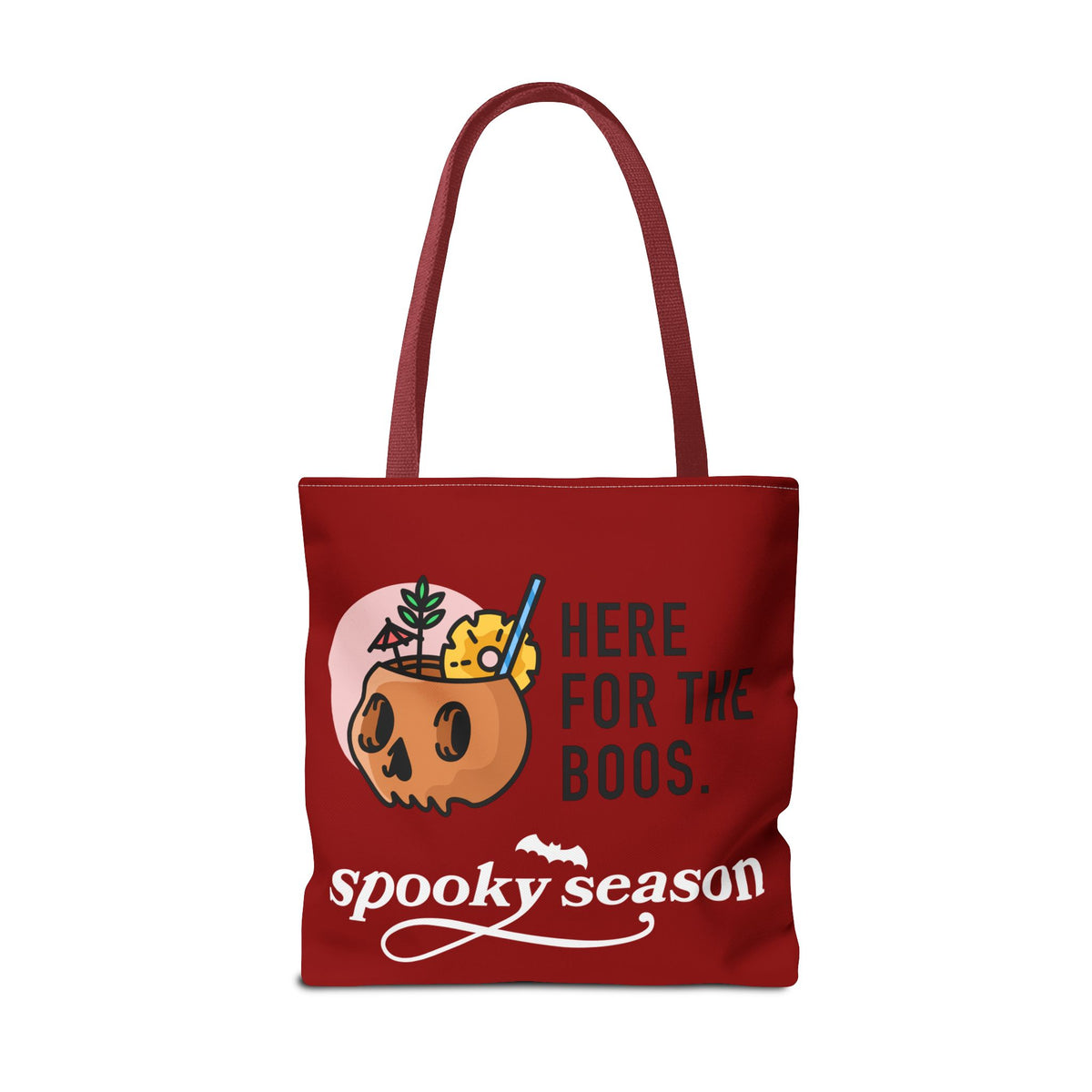 Halloween Tote Bag - "Halloqueen" & "Here for the Boos" Spooky Season All-Over Print