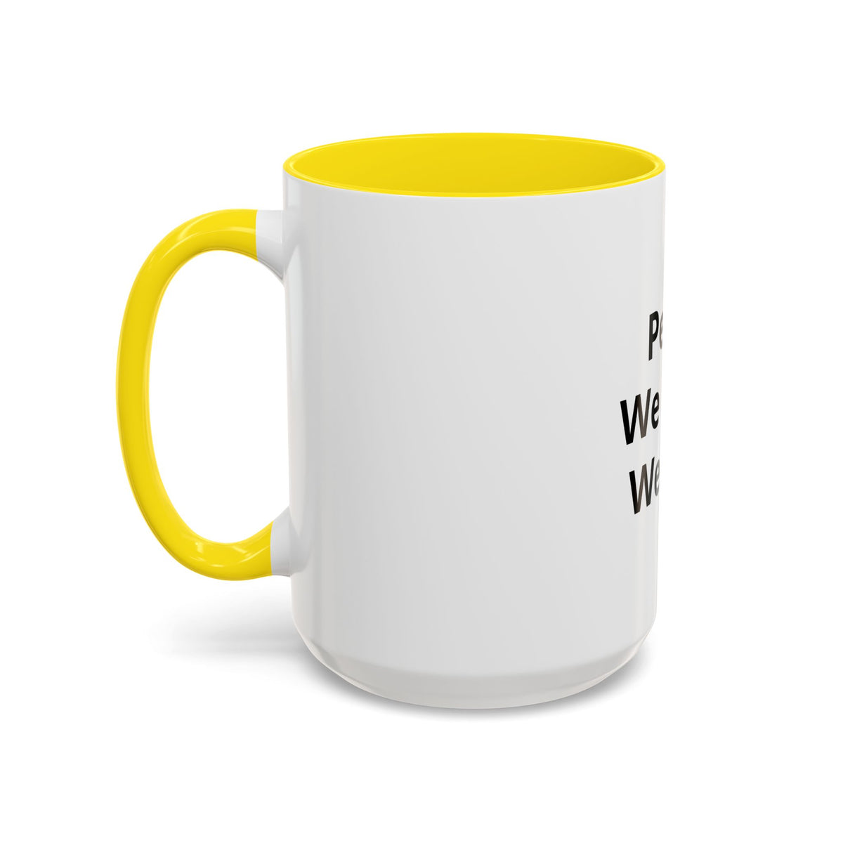 Peace We Learn We Love Accent Coffee Mug – Inspirational Morning Tea Cup