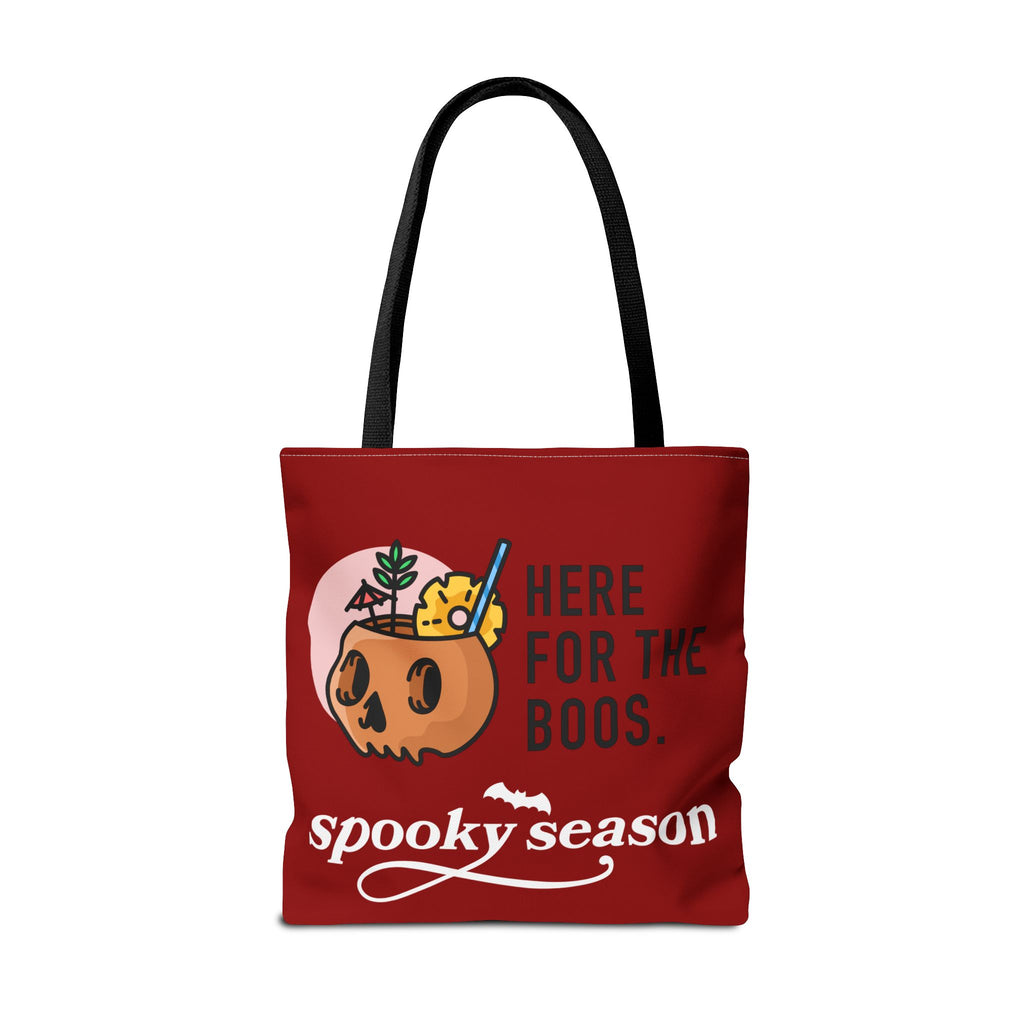 Halloween Tote Bag - "Halloqueen" & "Here for the Boos" Spooky Season All-Over Print
