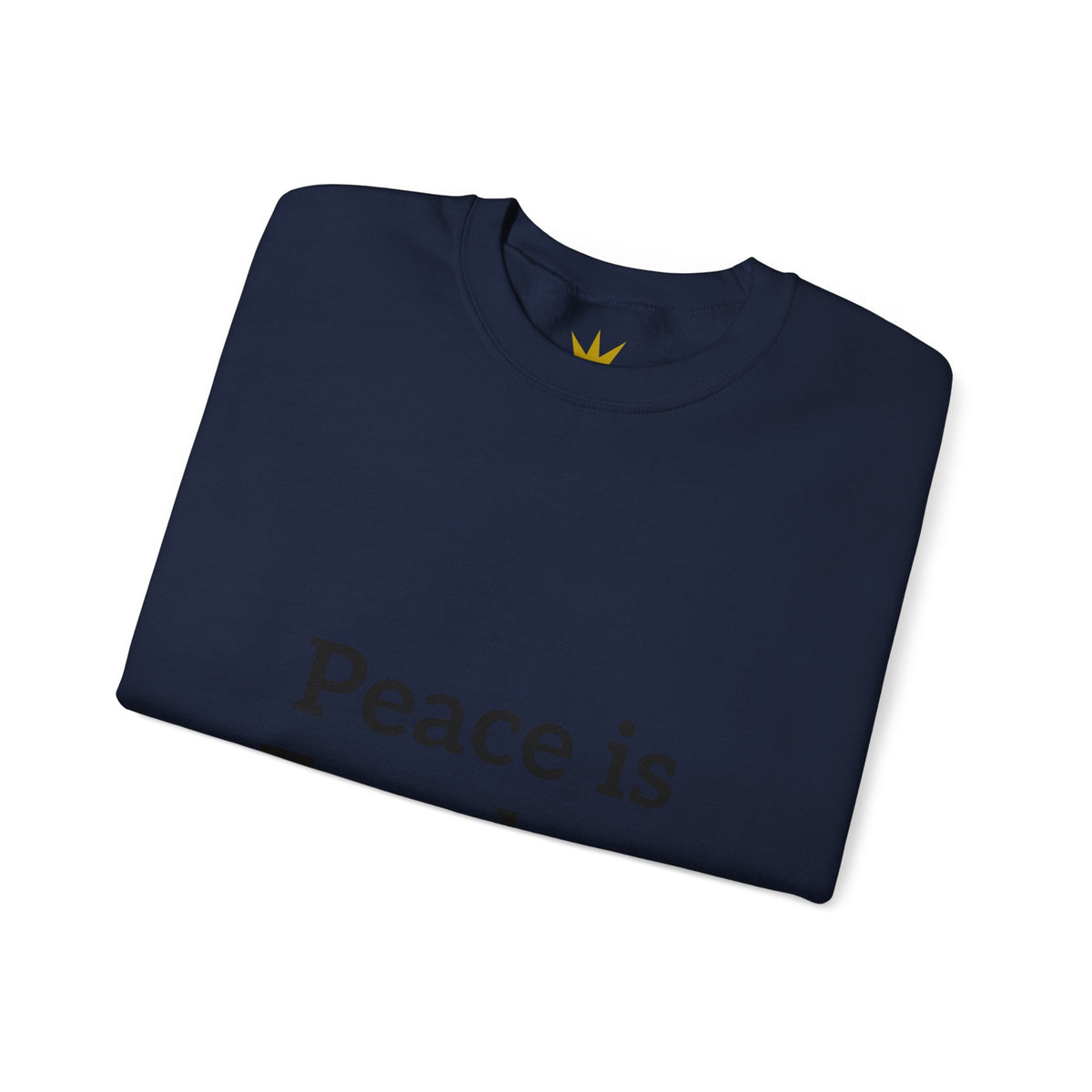 Crewneck Sweatshirt — "Peace is Freedom / Love Always Wins" Inspirational Heart Sleeve Pullover