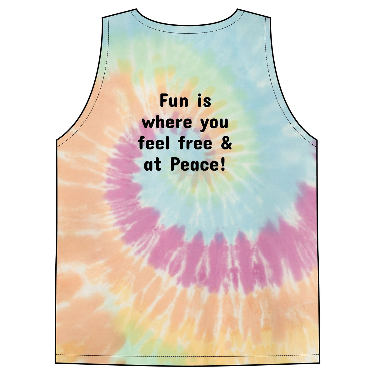 Peace & Love Tie-Dye Tank Top