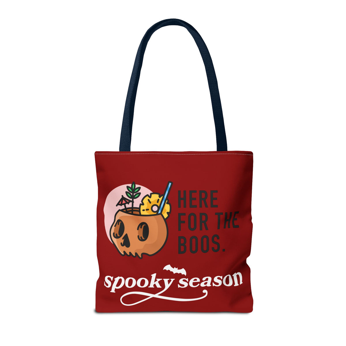 Halloween Tote Bag - "Halloqueen" & "Here for the Boos" Spooky Season All-Over Print