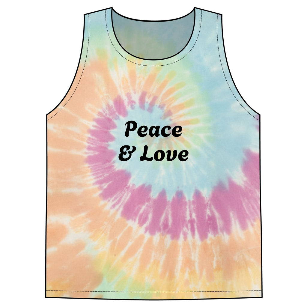 Peace & Love Tie-Dye Tank Top