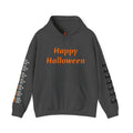 Copy of Halloween Hoodie — "Happy Halloween" & "Trick or Treat Give Me Something Good to Eat" Pumpkin & Ghost Sleeve Sweatshirt