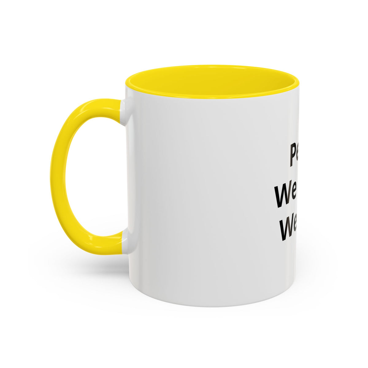 Peace We Learn We Love Accent Coffee Mug – Inspirational Morning Tea Cup