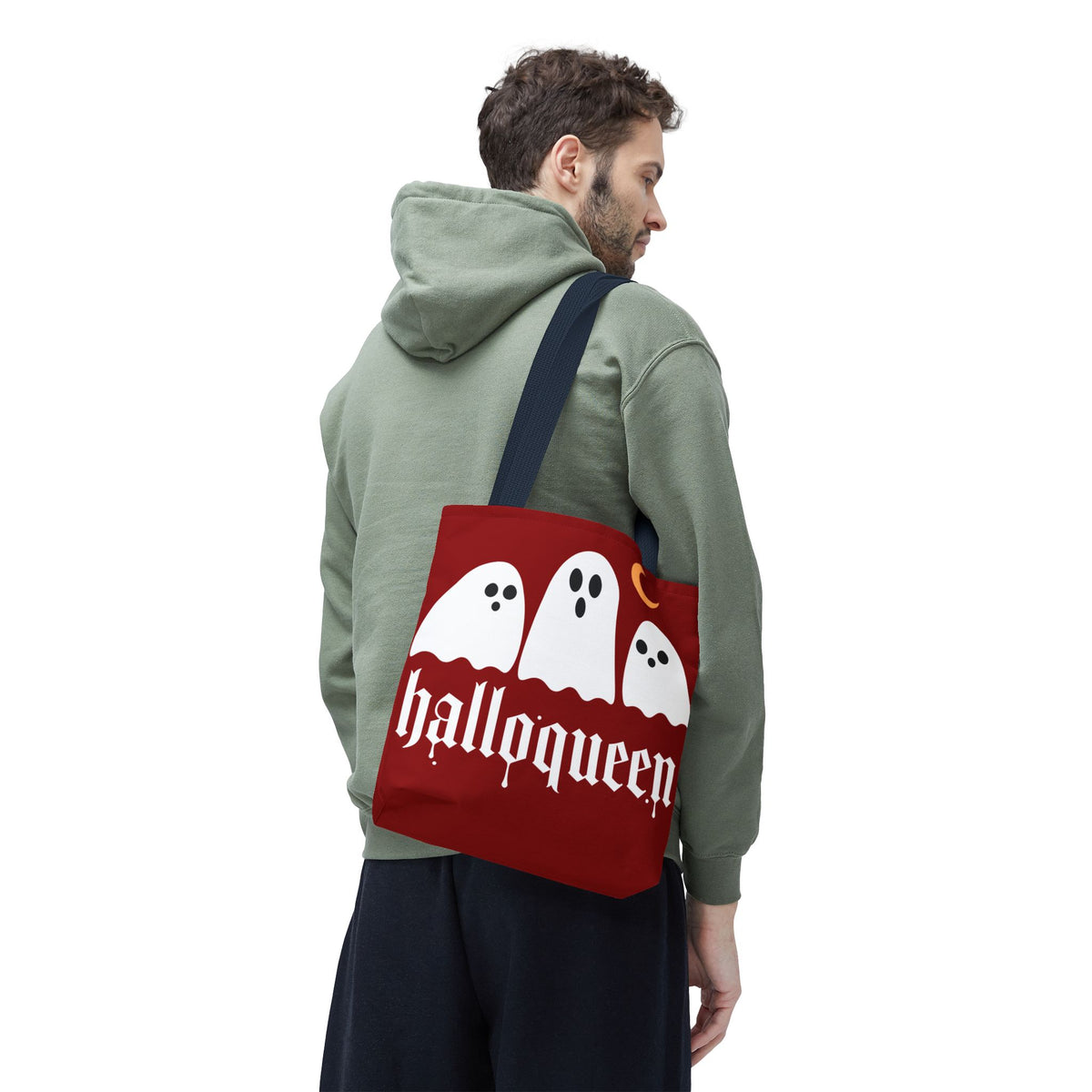 Halloween Tote Bag - "Halloqueen" & "Here for the Boos" Spooky Season All-Over Print