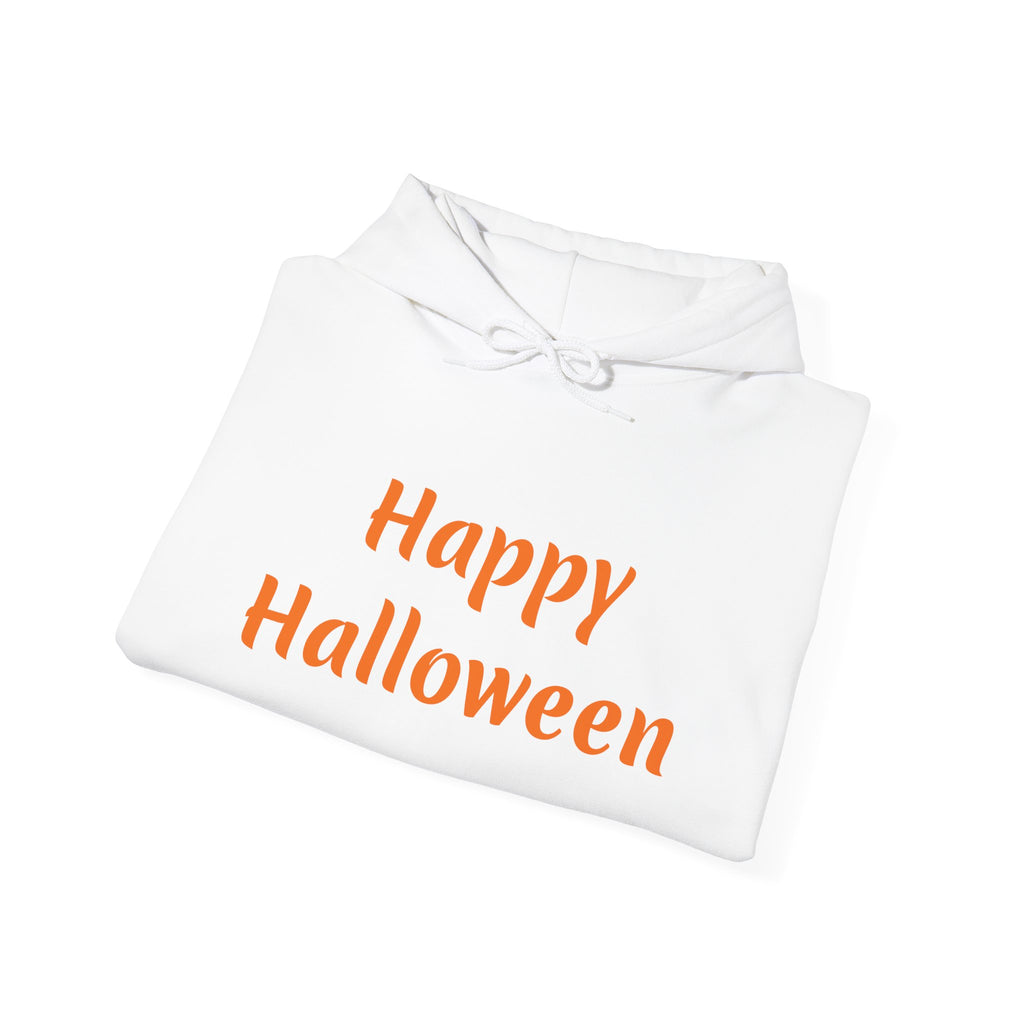 Copy of Halloween Hoodie — "Happy Halloween" & "Trick or Treat Give Me Something Good to Eat" Pumpkin & Ghost Sleeve Sweatshirt