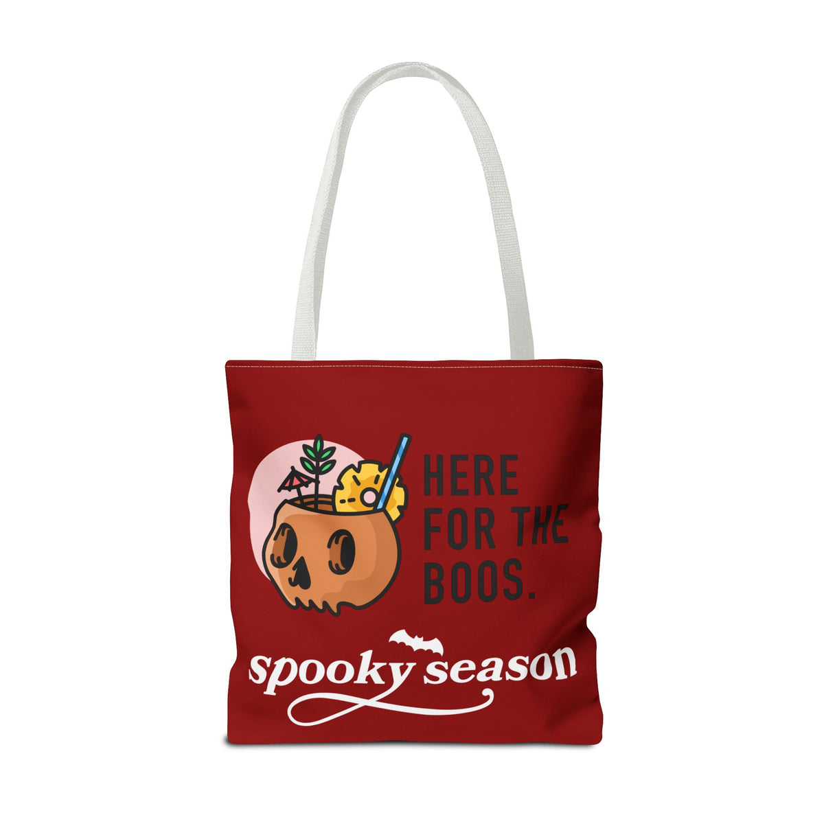 Halloween Tote Bag - "Halloqueen" & "Here for the Boos" Spooky Season All-Over Print