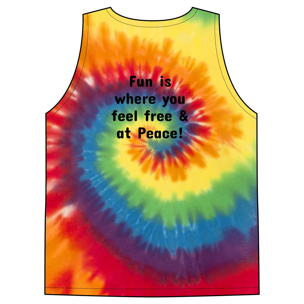 Peace & Love Tie-Dye Tank Top