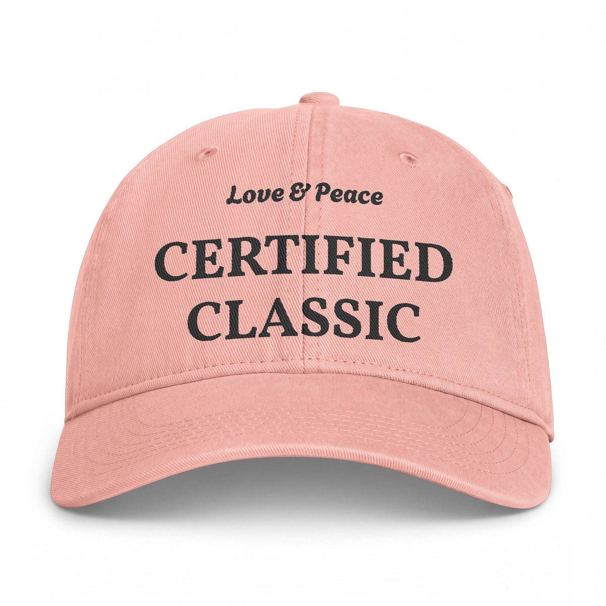 Certified Classic Washed Cap — "Love & Peace" Coastal Dad Hat