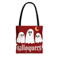 Halloween Tote Bag - "Halloqueen" & "Here for the Boos" Spooky Season All-Over Print