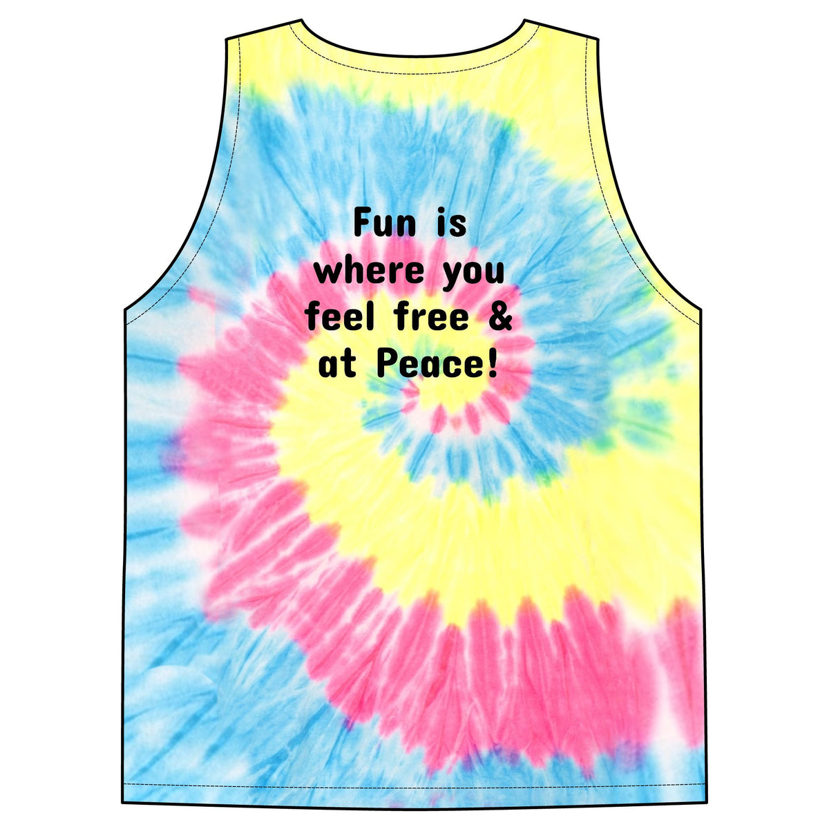 Peace & Love Tie-Dye Tank Top