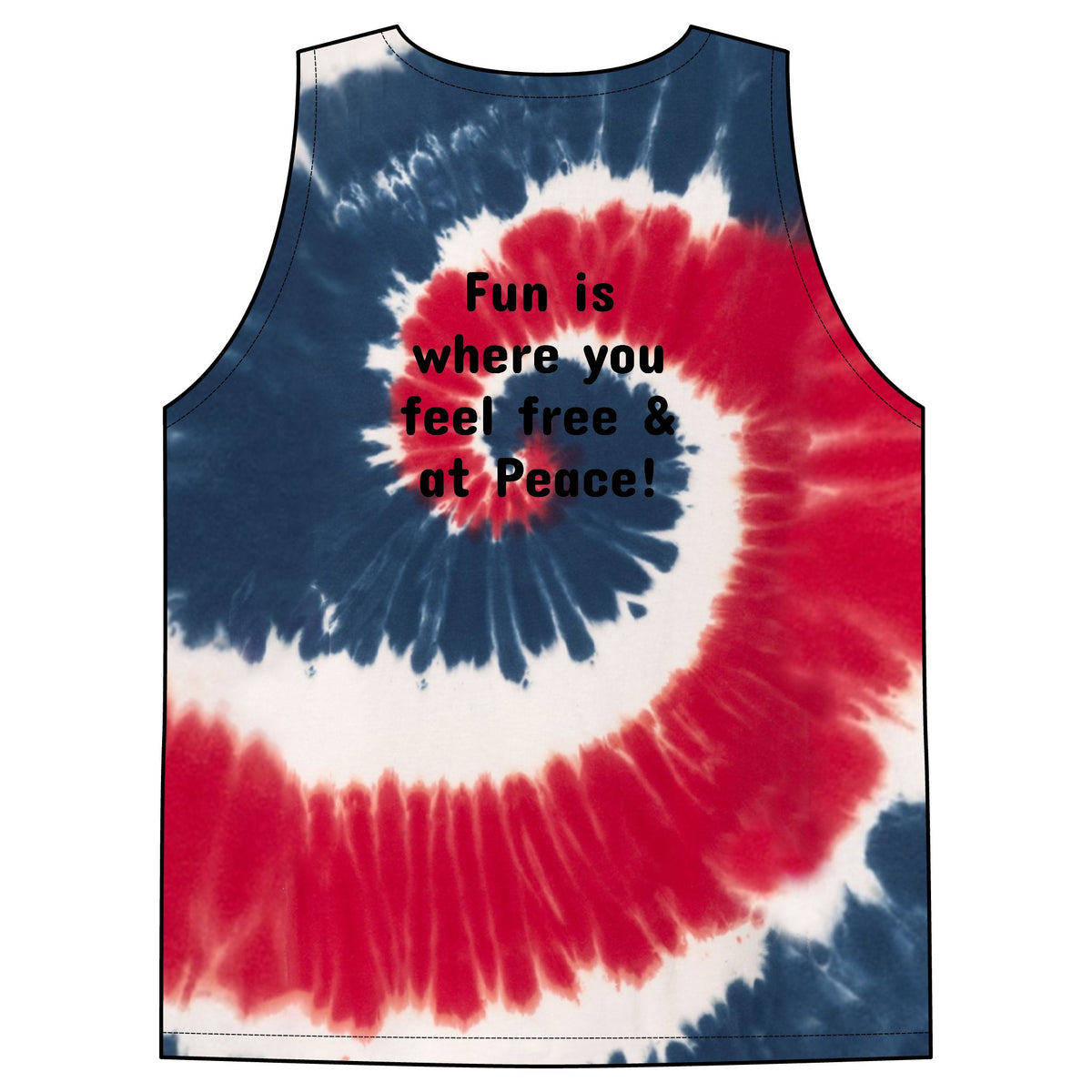Peace & Love Tie-Dye Tank Top