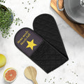 Double Oven Mitts Heat-Resistant Kitchen Sleeve — 'Cooking from the Heart' & 'Home with Heart' Decorative Design