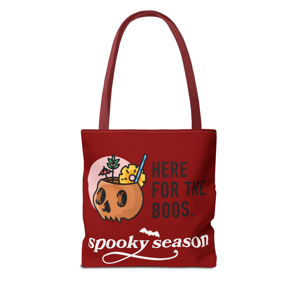 Halloween Tote Bag - "Halloqueen" & "Here for the Boos" Spooky Season All-Over Print