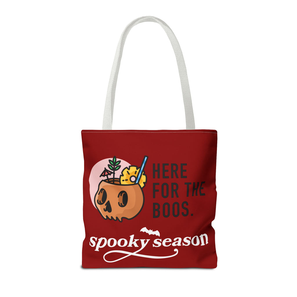 Halloween Tote Bag - "Halloqueen" & "Here for the Boos" Spooky Season All-Over Print
