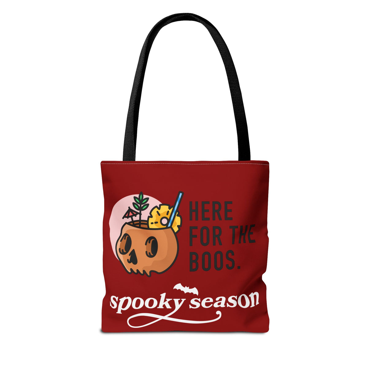 Halloween Tote Bag - "Halloqueen" & "Here for the Boos" Spooky Season All-Over Print