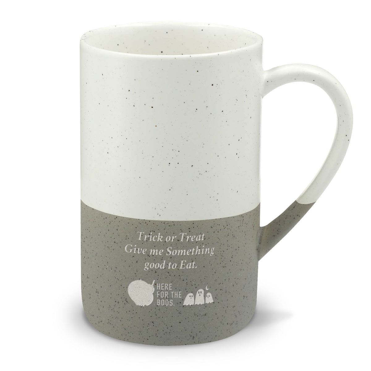 Speckled Ceramic 13oz Engraved Mug — Rustic Two-Tone Coffee Cup